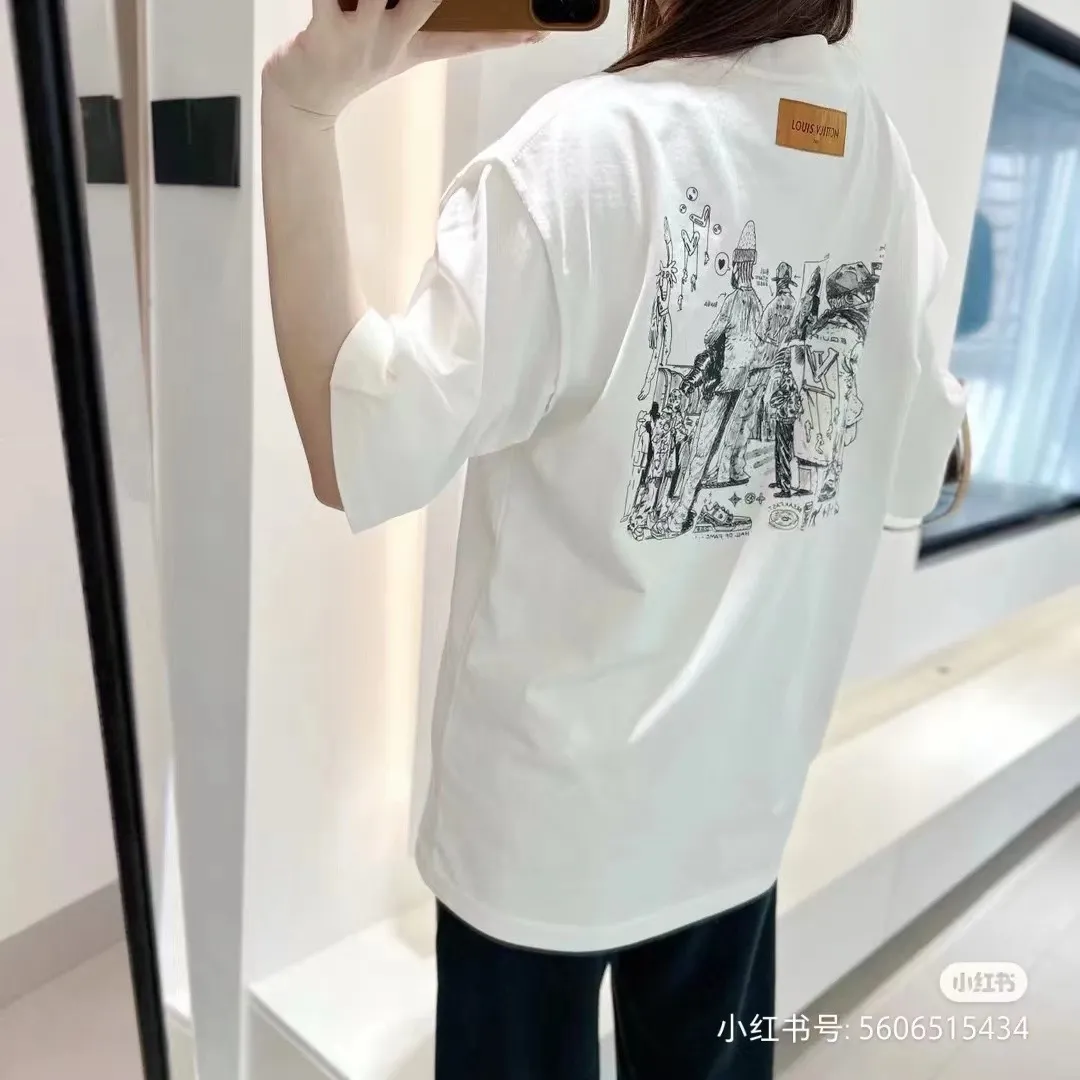 Louis Vuitton/Louis Vuitton employee limited foam printed short-sleeves